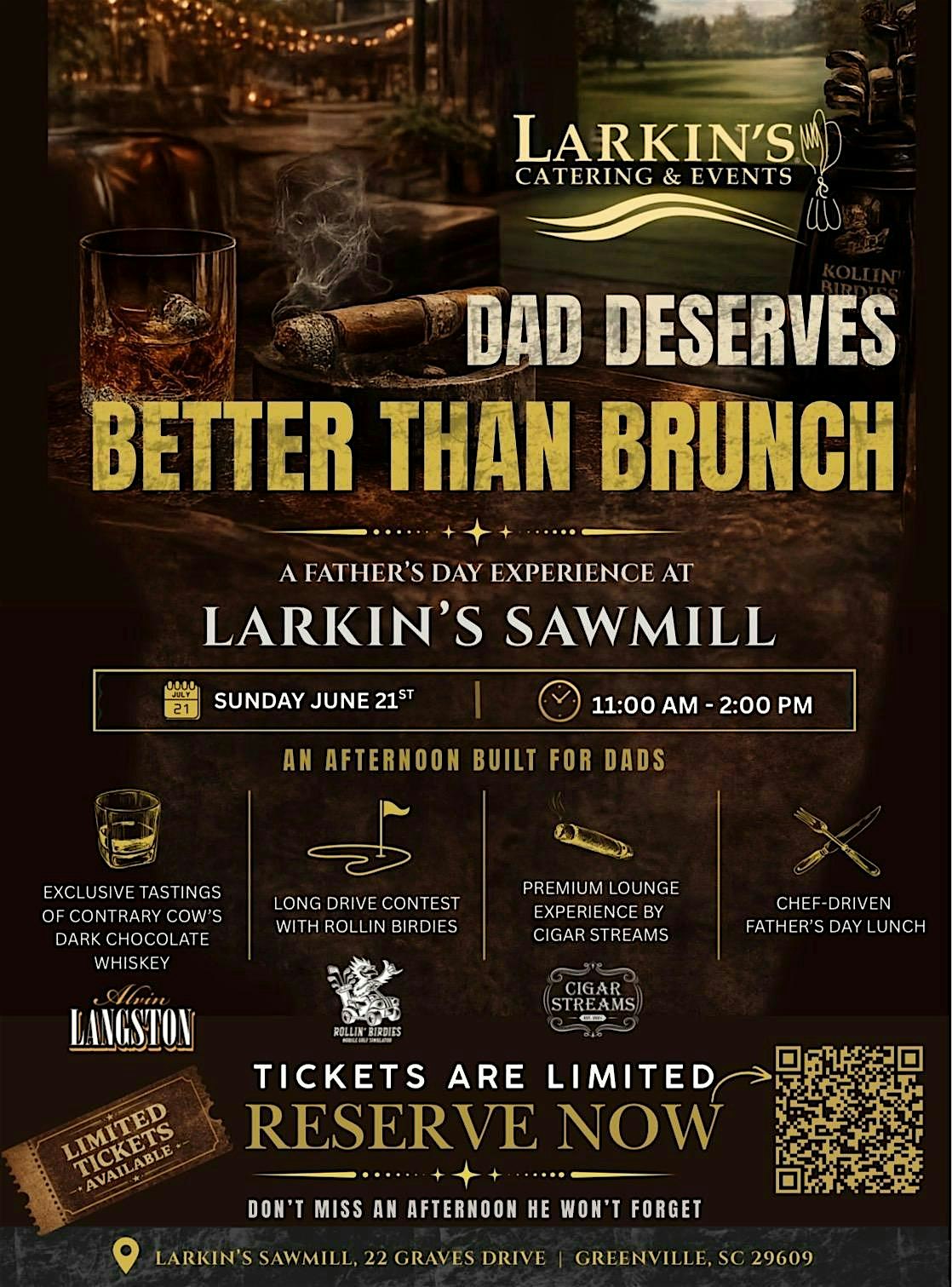 Father’s Day Lunch at Larkin’s Sawmill at Larkin’s Sawmill – Greenville, SC