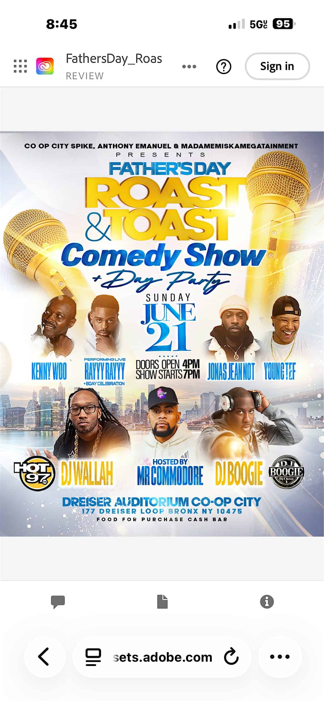 Fathers Day Roast & Toast Comedy Show & Day Party at 179 Dreiser Loop – The Bronx, NY