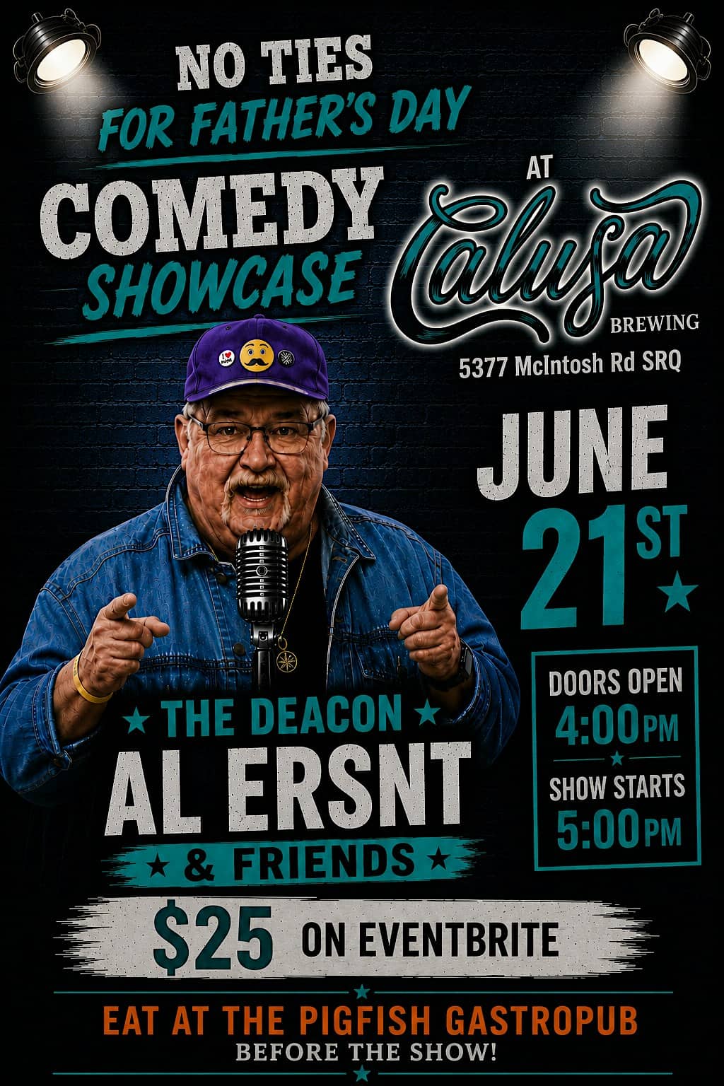 No Ties For Father’s Day Comedy Showcase at Calusa Brewing – Sarasota, FL