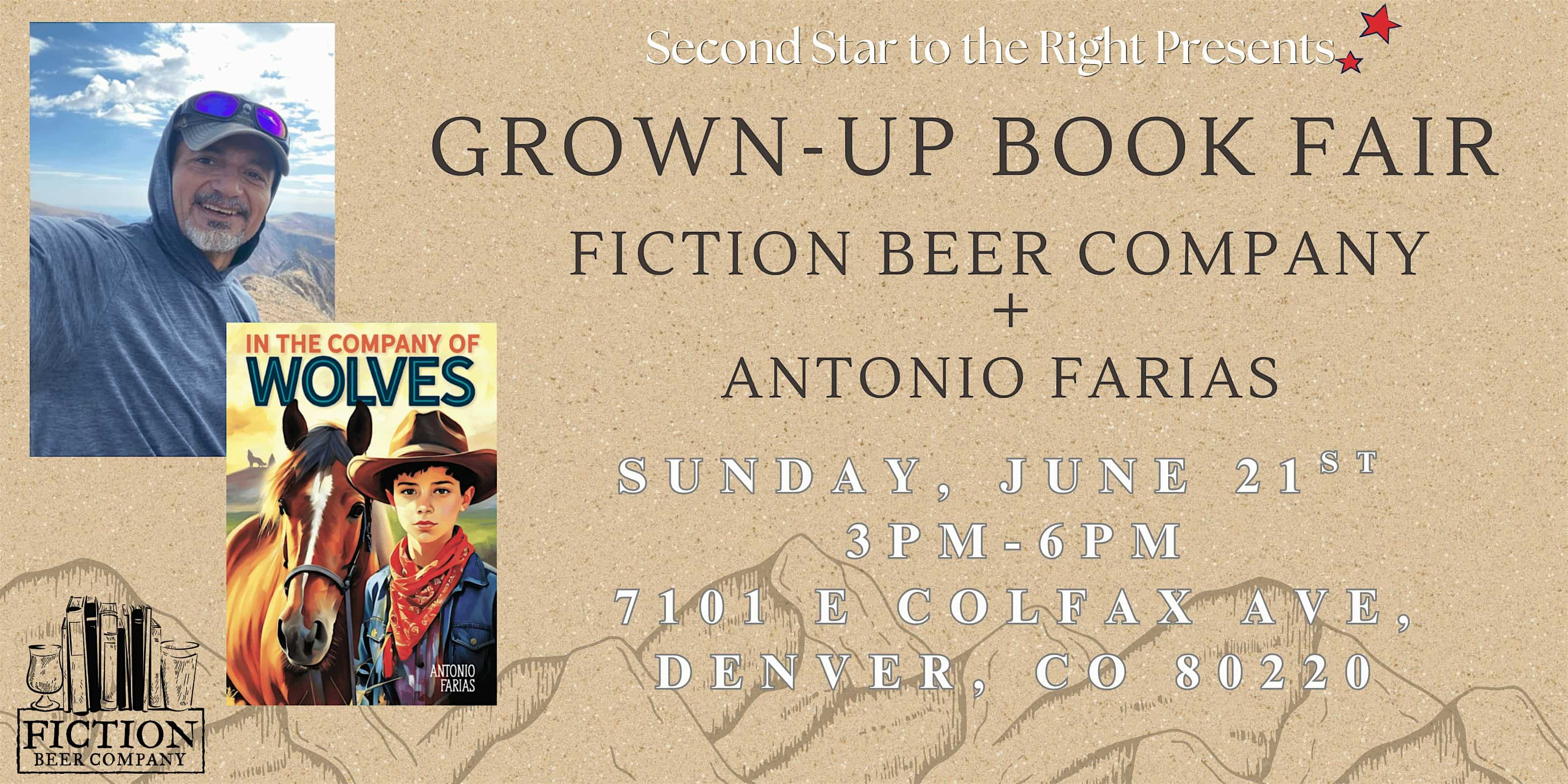 Grown-Up Book Fair at Fiction Beer Company with Antonio Farias at Fiction Beer Company – Denver, CO