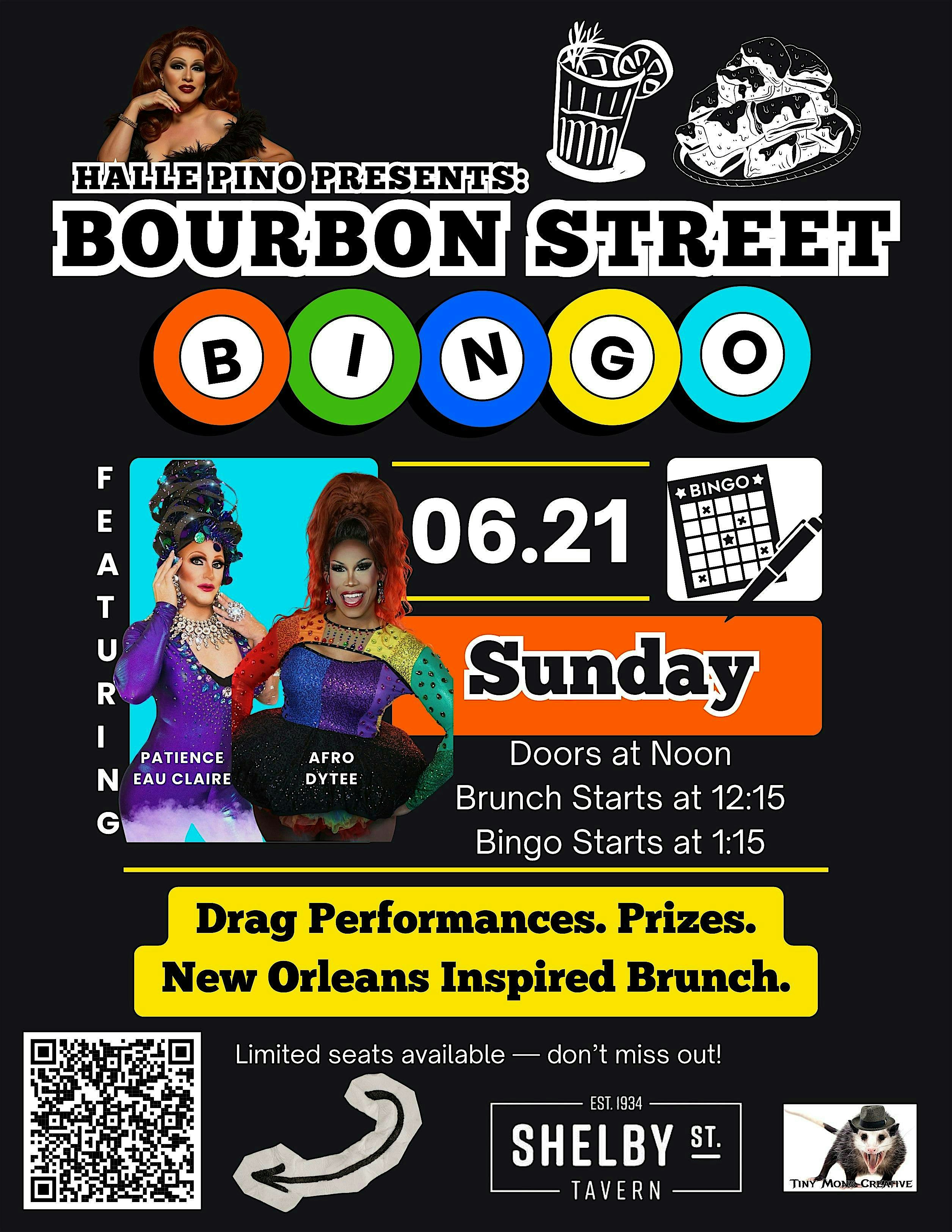 Shelby Street Tavern Presents: Bourbon Street Brunch & Bingo w/Halle Pino at 2849 Shelby St – Indianapolis, IN