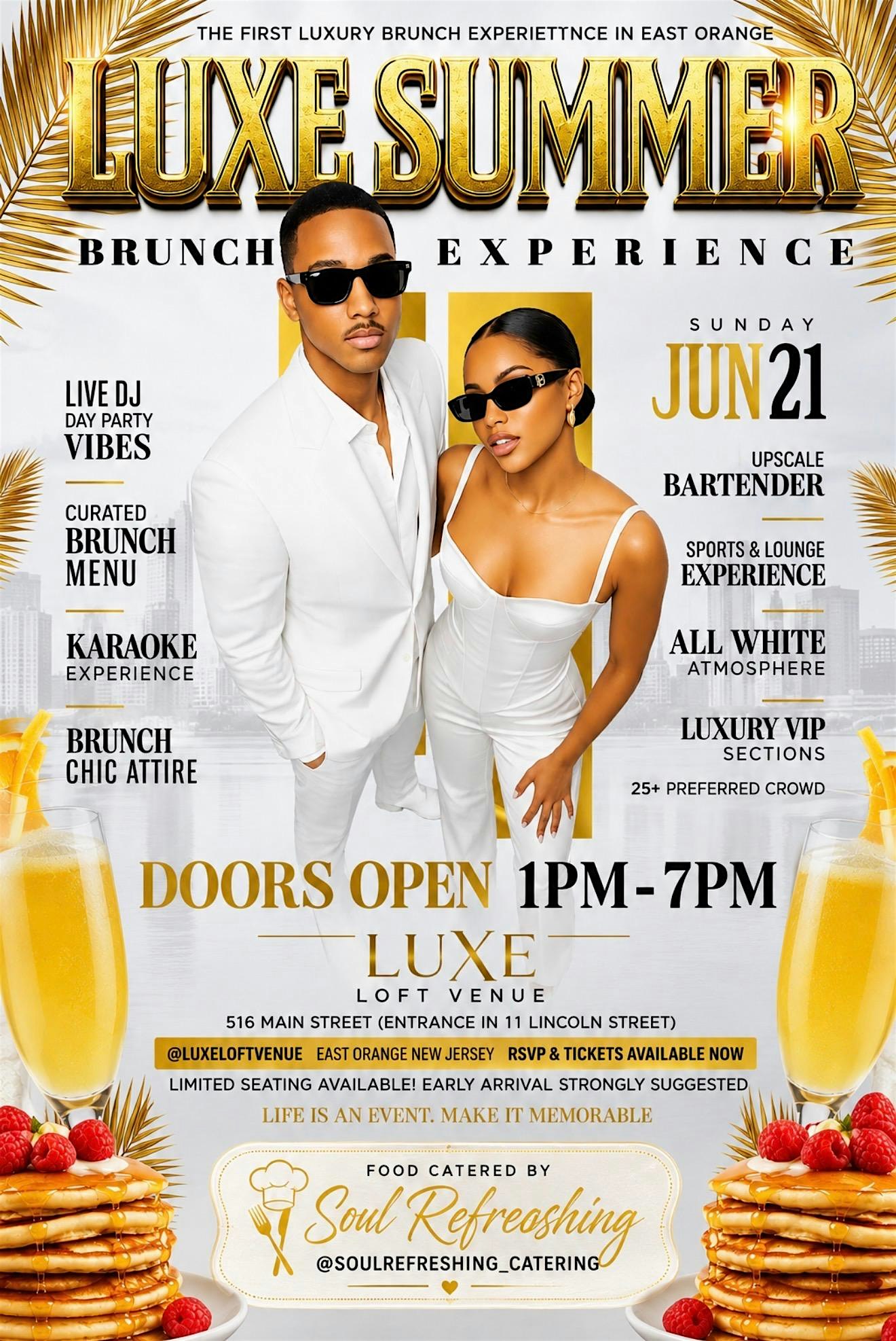 Luxe Summer Brunch Experience at Luxe Loft Venue – East Orange, NJ