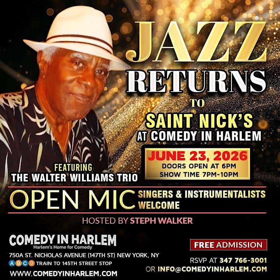 JAZZ Open Mic at Comedy in Harlem on 6/23/26 at Comedy In Harlem – New York, NY