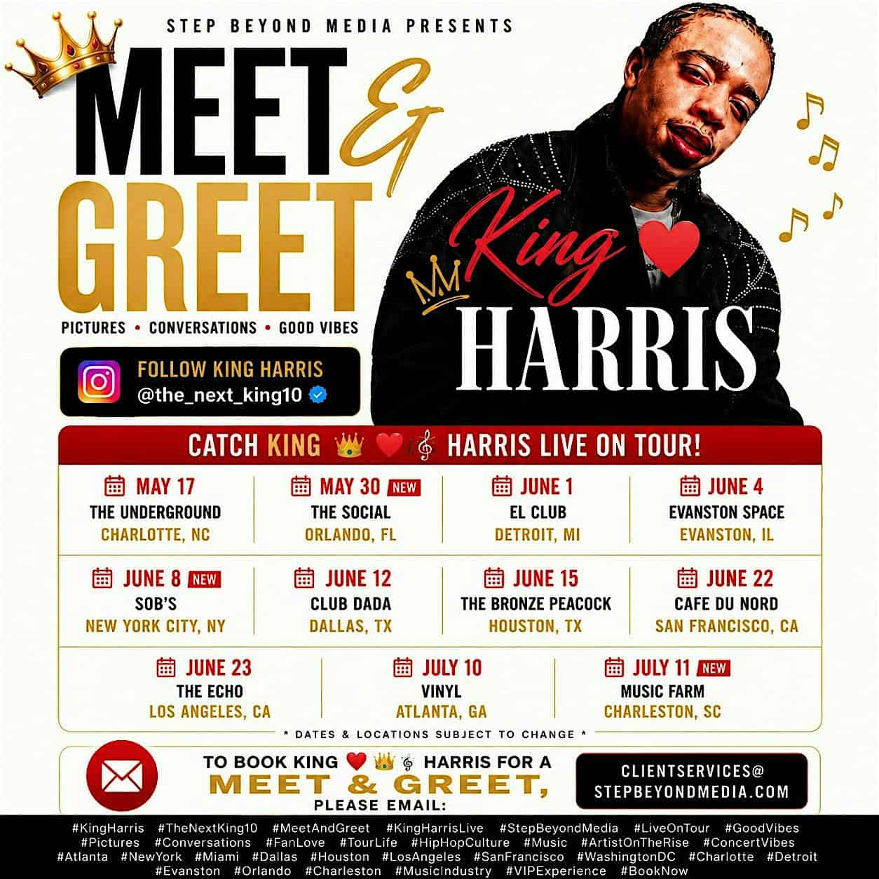 KING HARRIS MEET & GREET – THE FOREVER LASTING TOUR at The Echo – Los Angeles, CA