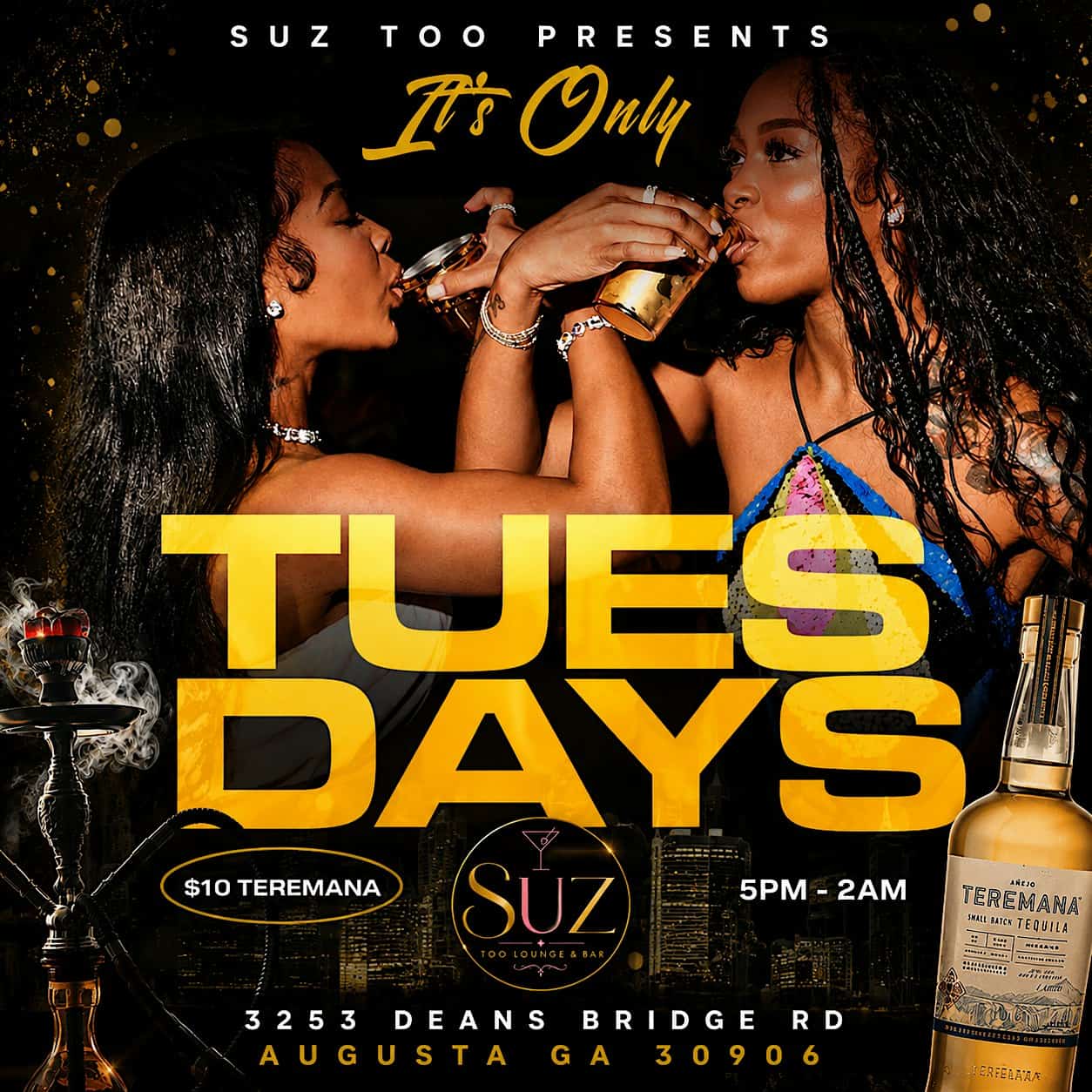 ITS ONLY TUESDAY at Suz Too Restaurant – Augusta, GA