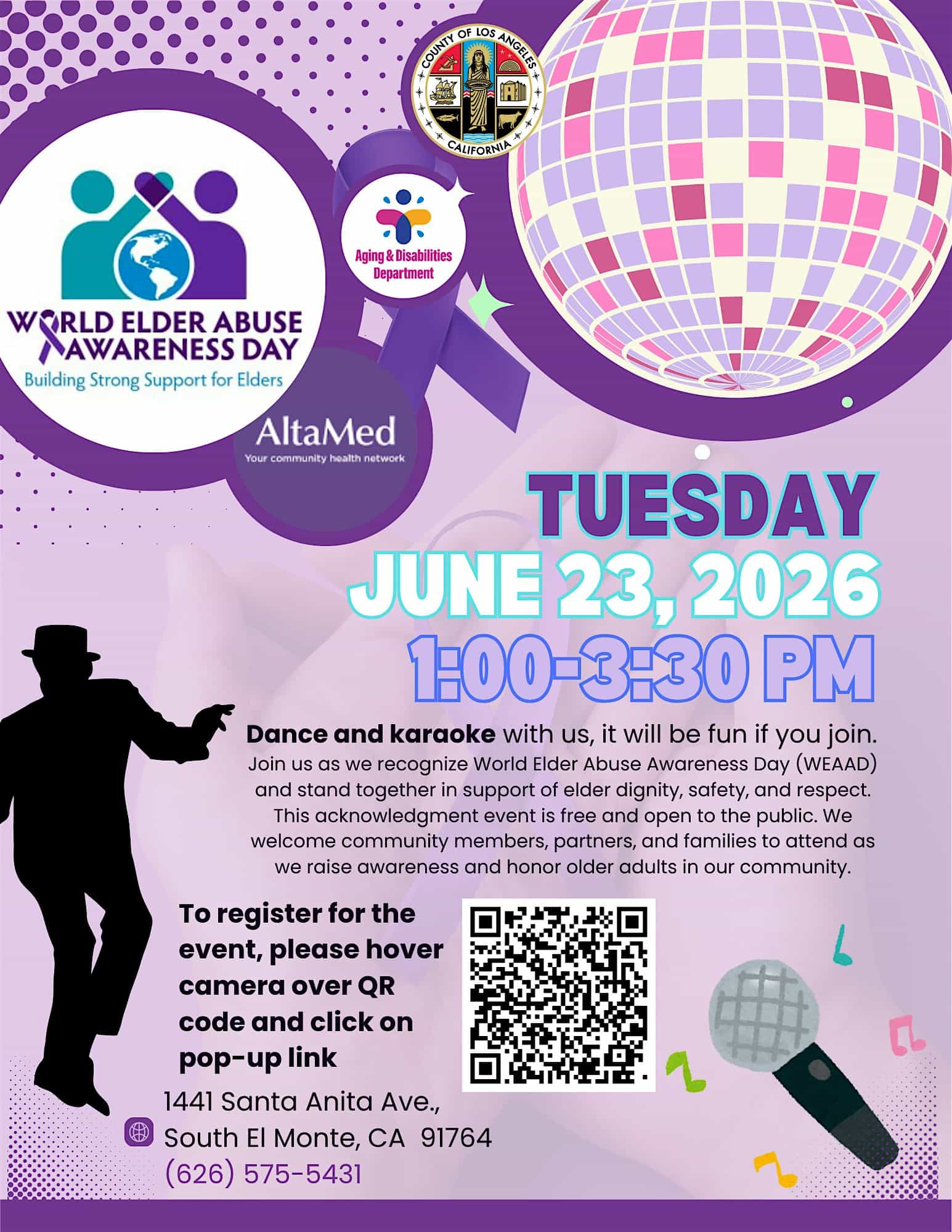 Joyful June Dance and Karaoke at 1441 Santa Anita Ave – South El Monte, CA