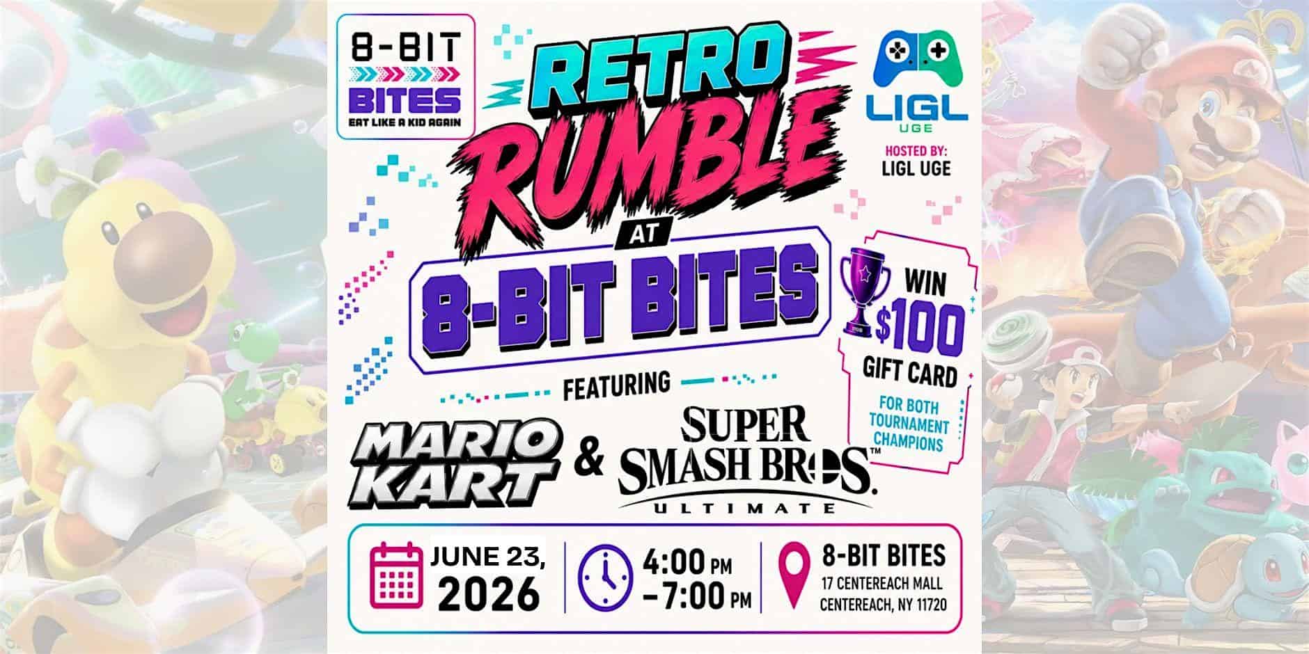 Retro Rumble at 8-Bite Bites at 17 Centereach Mall – Centereach, NY