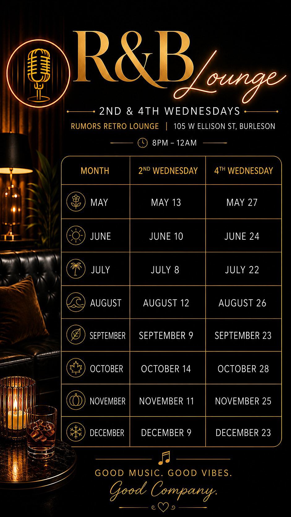 R&B Lounge at Rumors Cocktail Lounge – Burleson, TX