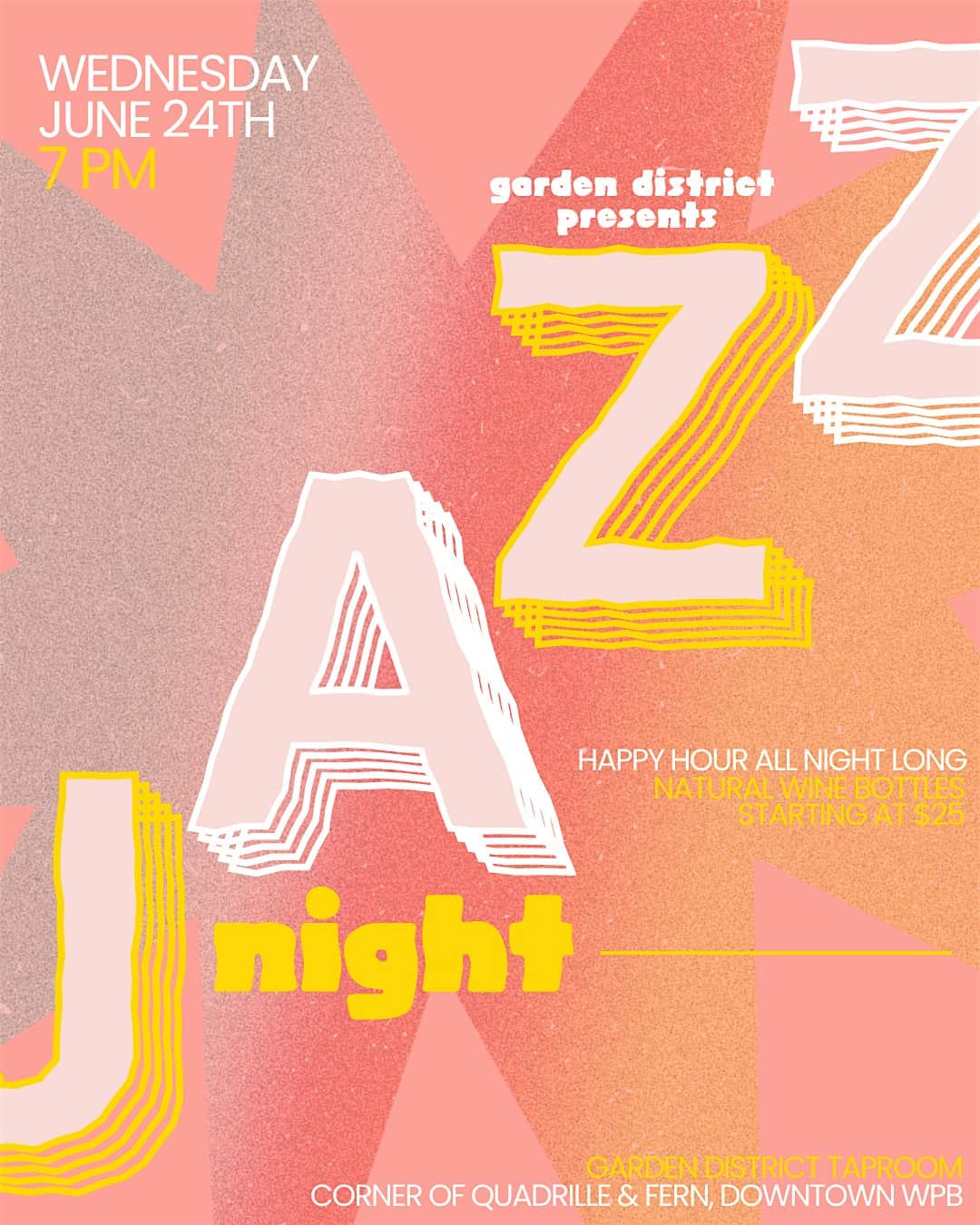 Jazz Night at Garden District at Garden District Taproom | Self-Pour Bar – West Palm Beach, FL