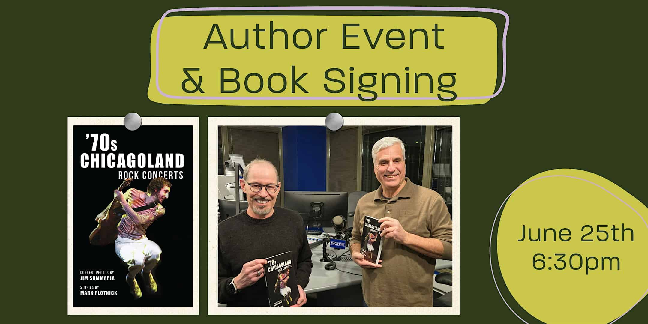 ’70s Chicagoland Rock Concerts – Author Discussion & Book Signing at About Time Bookstore – Libertyville, IL