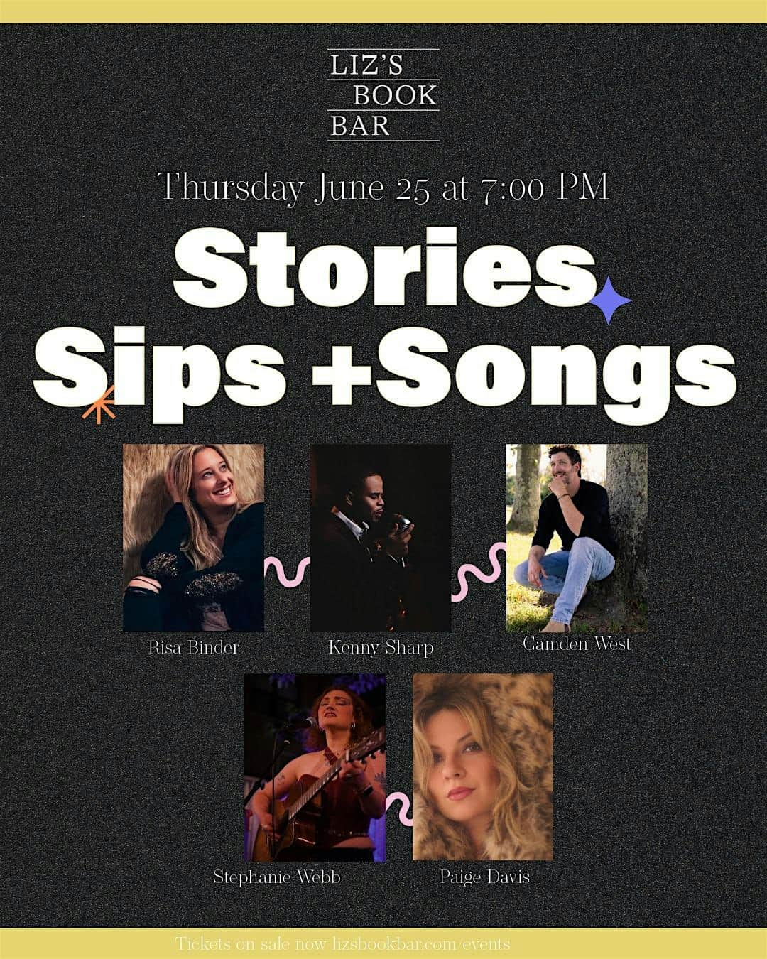 Stories Sips + Songs at Liz’s Book Bar – Brooklyn, NY