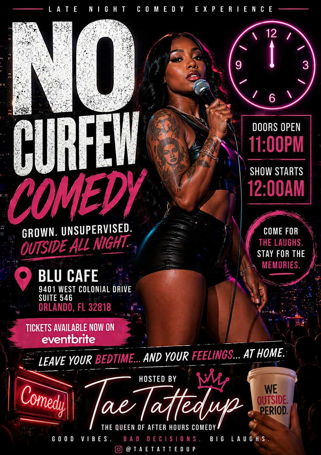 No Curfew Comedy at Blu Cafe – Ocoee, FL