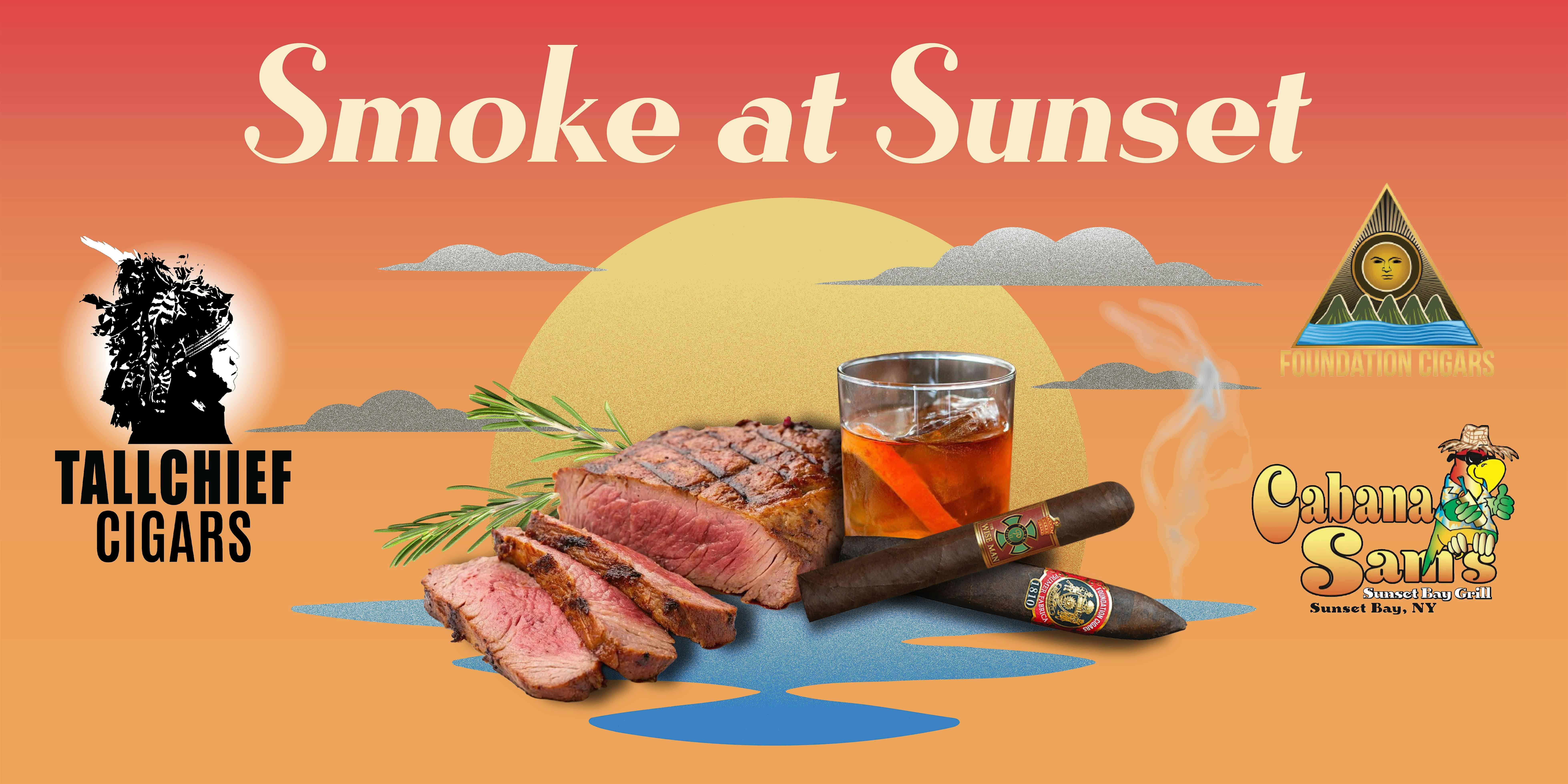 Smoke at Sunset at Cabana Sam’s Sunset Bay Grill – Sunset Bay, NY