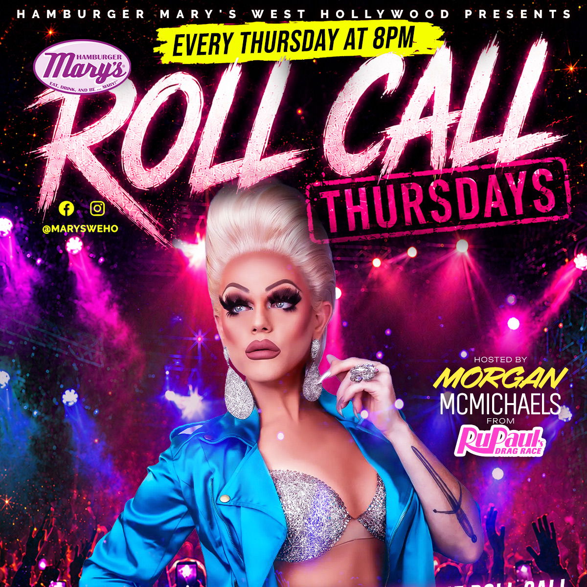 Roll Call @ Hamburger Mary’s West Hollywood Location at Hamburger Mary’s – West Hollywood – West Hollywood, CA