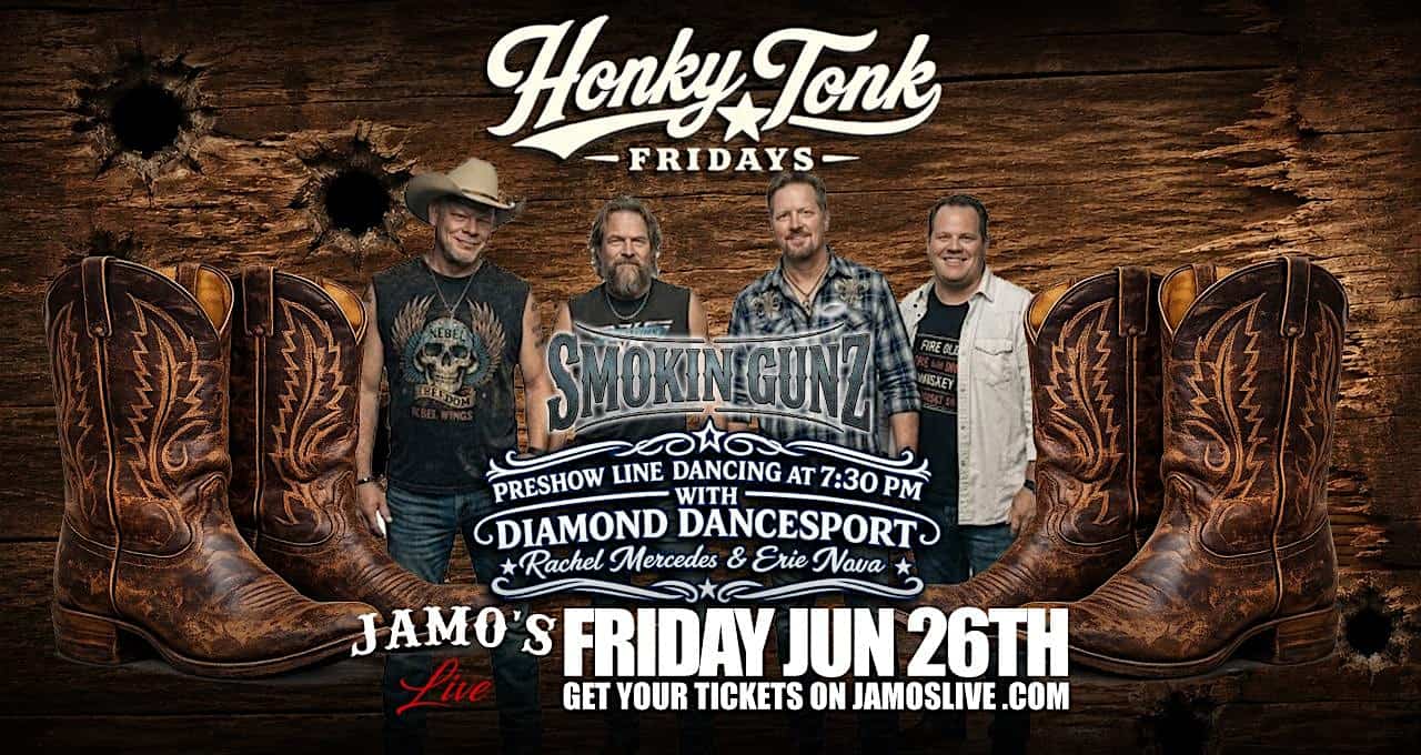 Honky Tonk Fridays | Smokin Gunz & Line Dancing at 7:30pm @ Jamo’s Live at Jamo’s Live – Mokena, IL