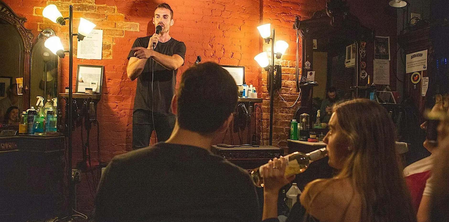 Live at the Barbershop Houston: Stand Up Comedy in a Real Barbershop · BYOB at Cutthroat Barbers – Houston Barbershop in The Heights – Men’s Barbershop – Houston, TX