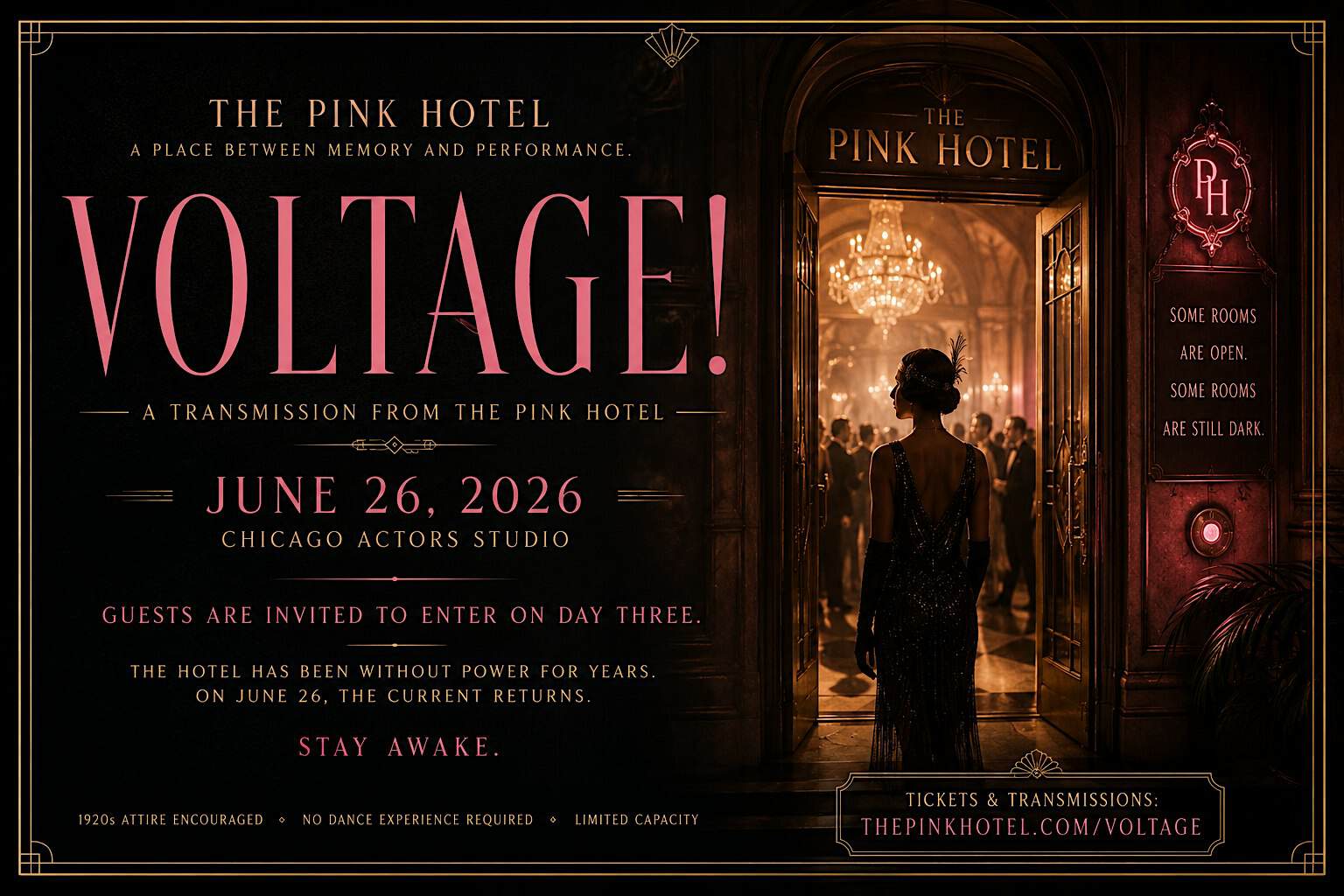 VOLTAGE! | A Transmission from The Pink Hotel at Chicago Actors Studio – Chicago, IL