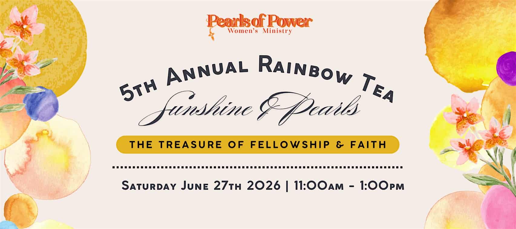 2026 Rainbow Tea: Sunshine & Pearls at 14040 Sarah Ann Stephens Dr – Huntersville, NC