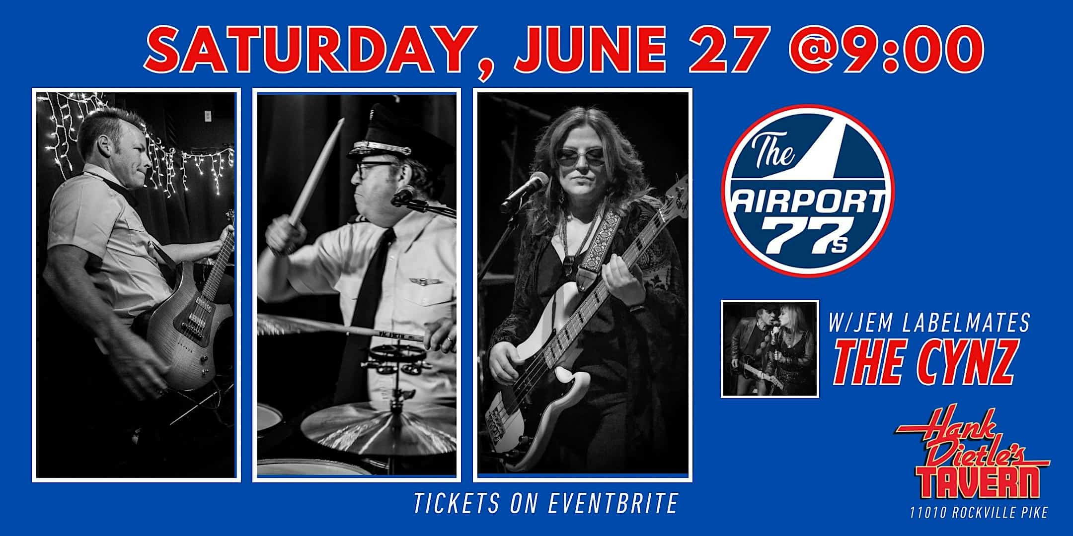 Airport 77’s w/ The Cynz at Hank Dietle’s Tavern – Rockville, MD