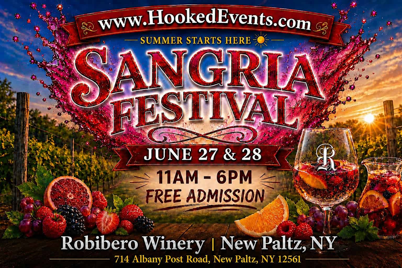 New York’s Sangria Festival 2026 at Robibero Winery – New Paltz, NY