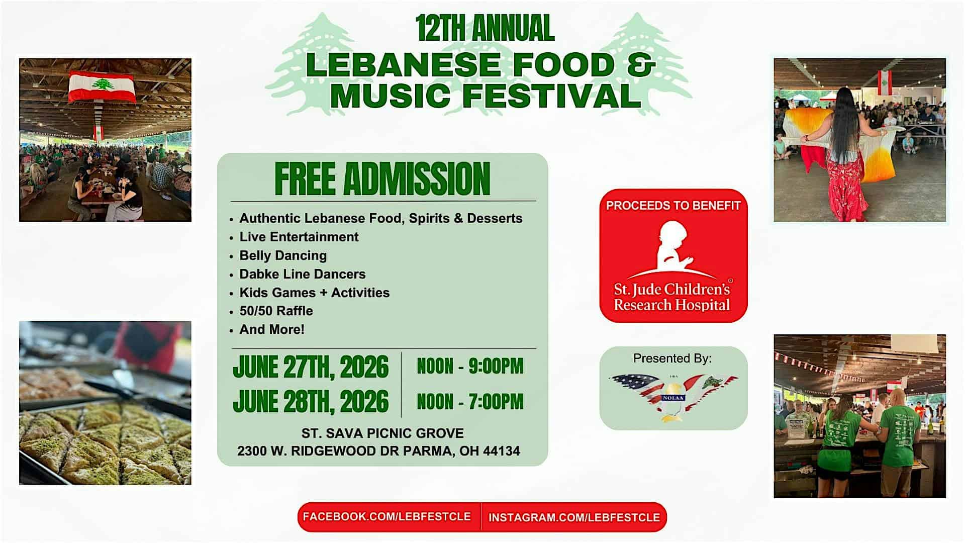 12th Annual Lebanese Food & Music Festival at 2300 West Ridgewood Drive, Cleveland, OH, USA – Cleveland, OH