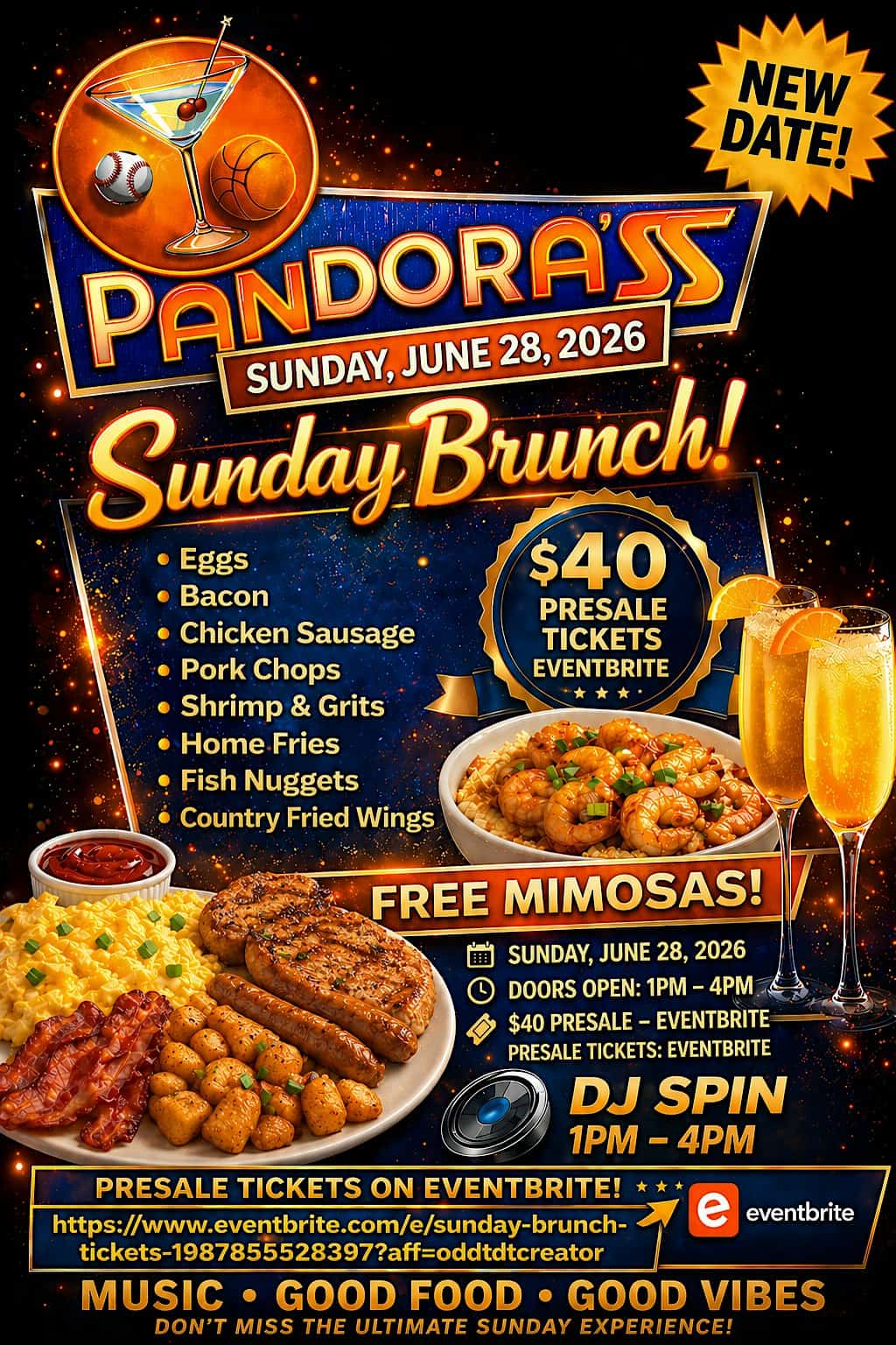Sunday Brunch at Pandora’s Sports Bar & Restaurant – Buffalo, NY