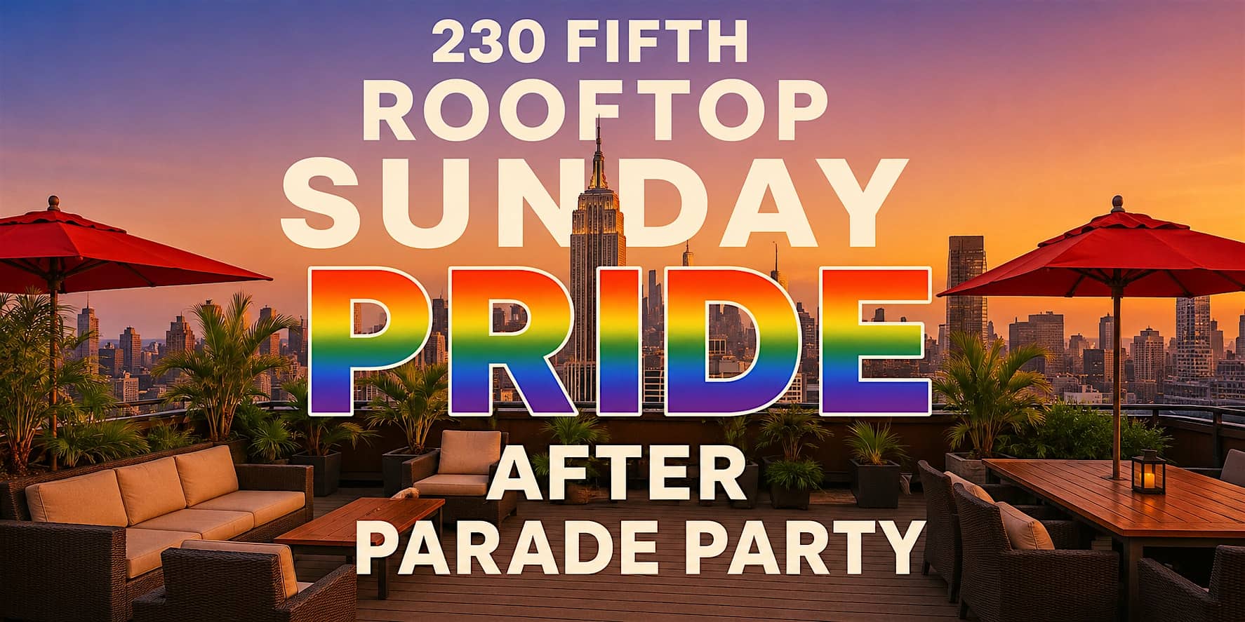 PRIDE AFTER PARADE PARTY @230 Fifth Rooftop at 1150 Broadway – New York, NY