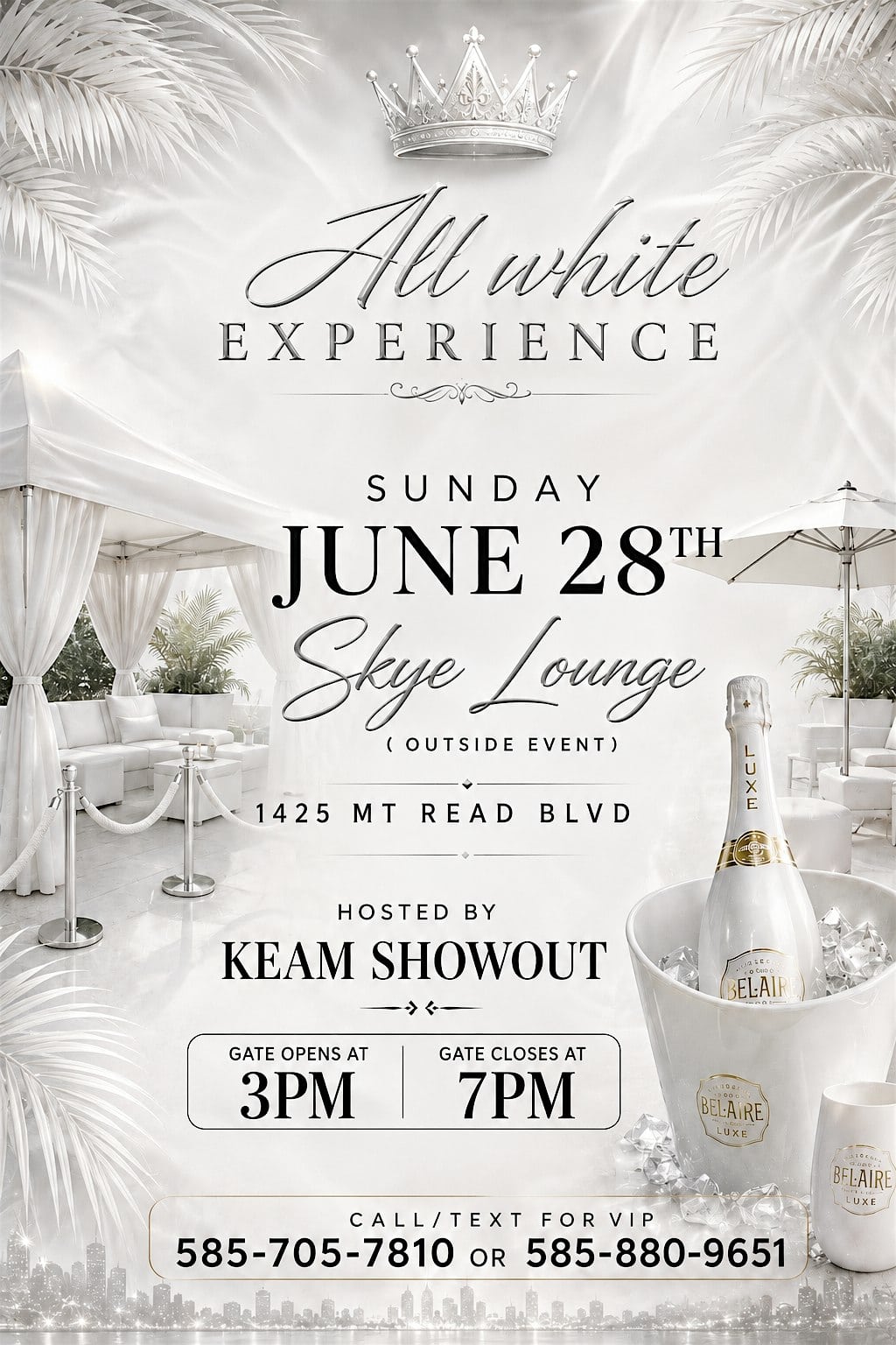 All White Experience at Blue Skye Events (Skye Lounge) – Rochester, NY