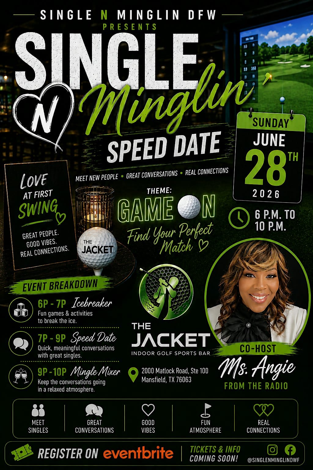 Single N Minglin DFW: The JUNE Experience at 2000 Matlock Rd ste 100 – Mansfield, TX