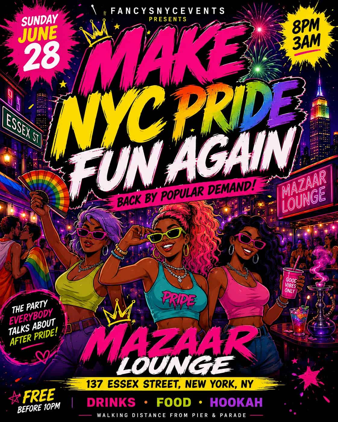 Make NYC Pride FUN Again!!! (3rd Annual) at MAZAAR LOUNGE – New York, NY