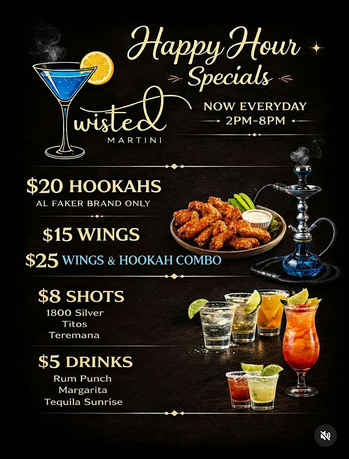 Happy Hour at Twisted Martini – Suwanee, GA