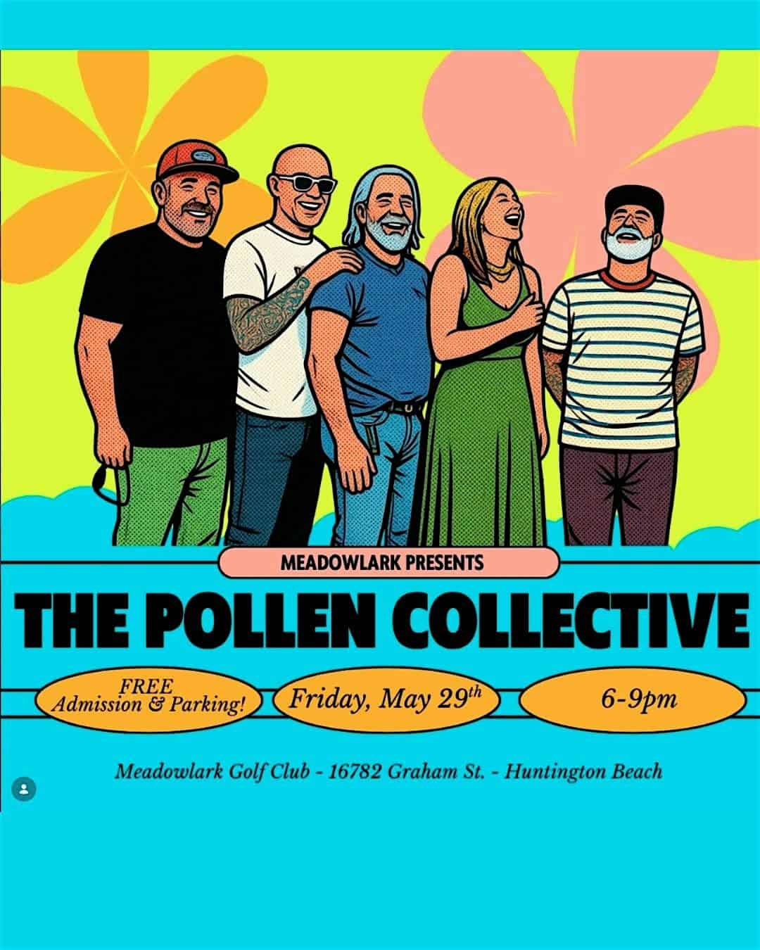 The Pollen Collective FREE Live Folk Music at Meadowlark Golf Club at Meadowlark Golf Club, Graham Street, Huntington Beach, CA, USA – Huntington Beach, CA