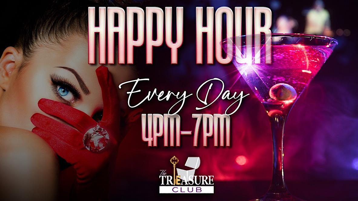 Happy Hour at The Treasure Club at 716 Seaboard St – Myrtle Beach, SC
