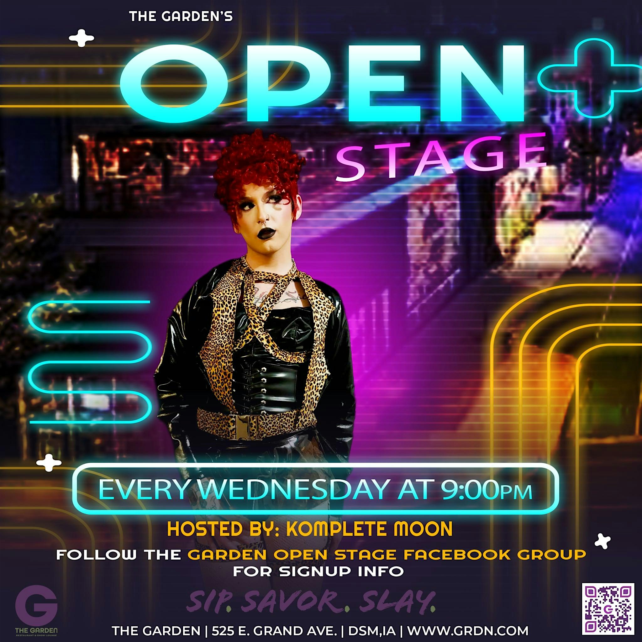 Open Stage Table Reservation – 9pm at THE GARDEN – Des Moines, IA
