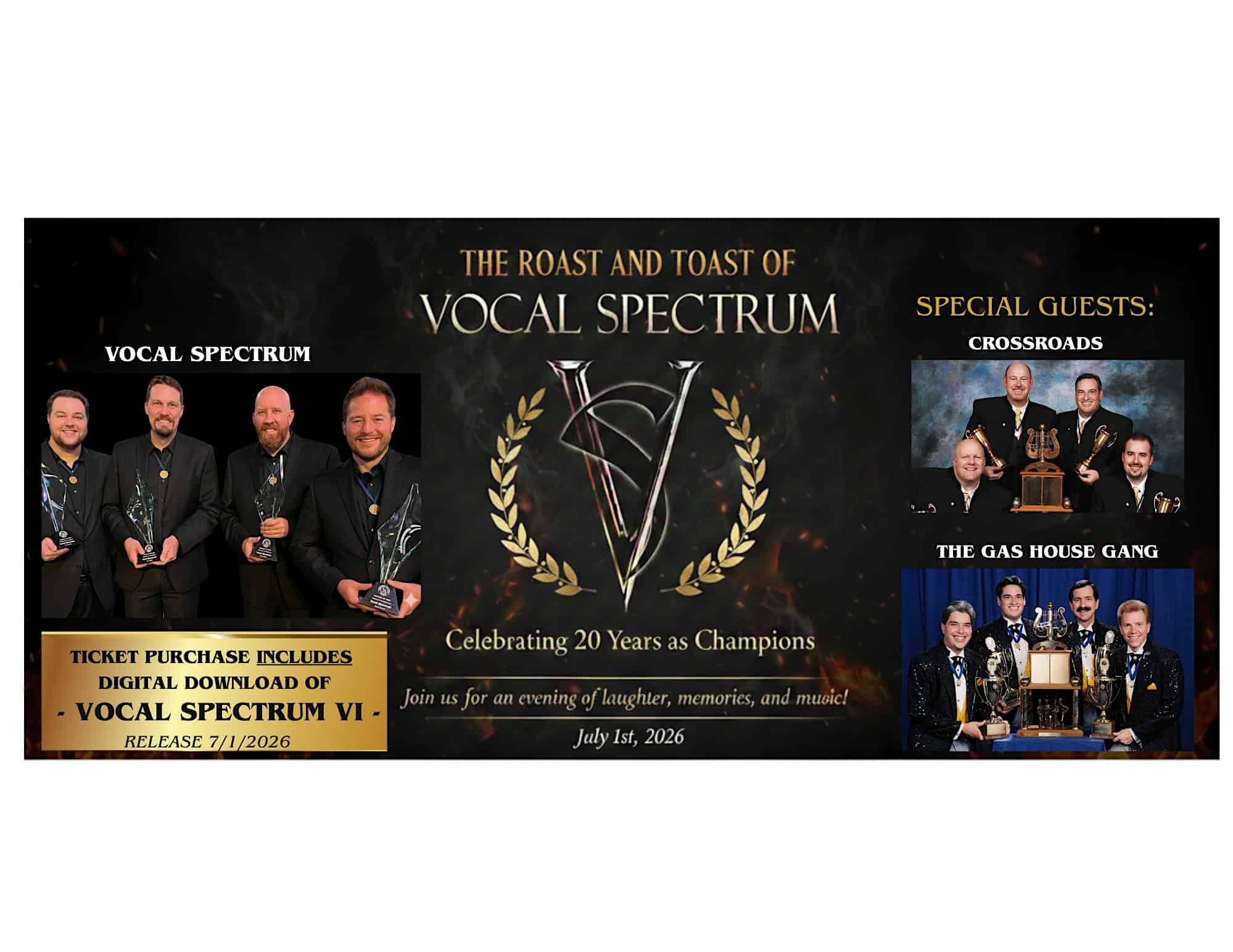 The Roast & Toast of Vocal Spectrum — 2026 International Convention at Marriott St. Louis Grand (Majestic Ballroom) – St. Louis, MO