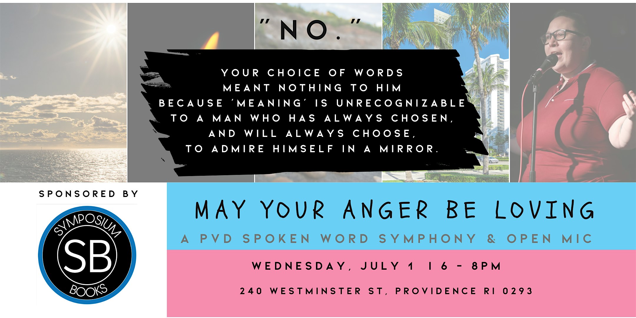Open Mic & may your anger be loving, Part I: Eclipse at Symposium Books – Providence, RI