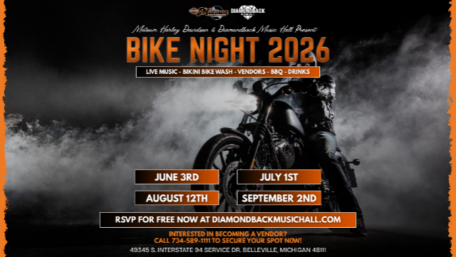 Bike Night 2026 at Diamondback Music Hall – Belleville, MI