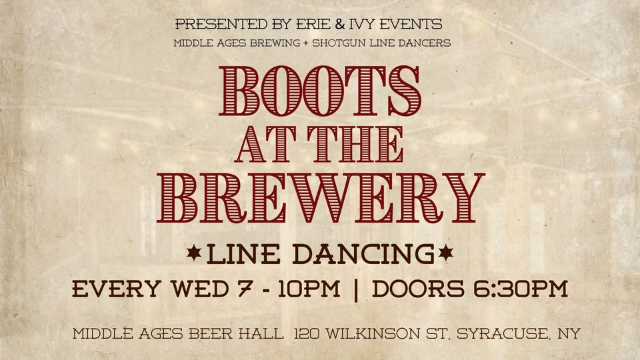 Boots at the Brewery | Line Dancing at Middle Ages Music Hall – Syracuse, NY