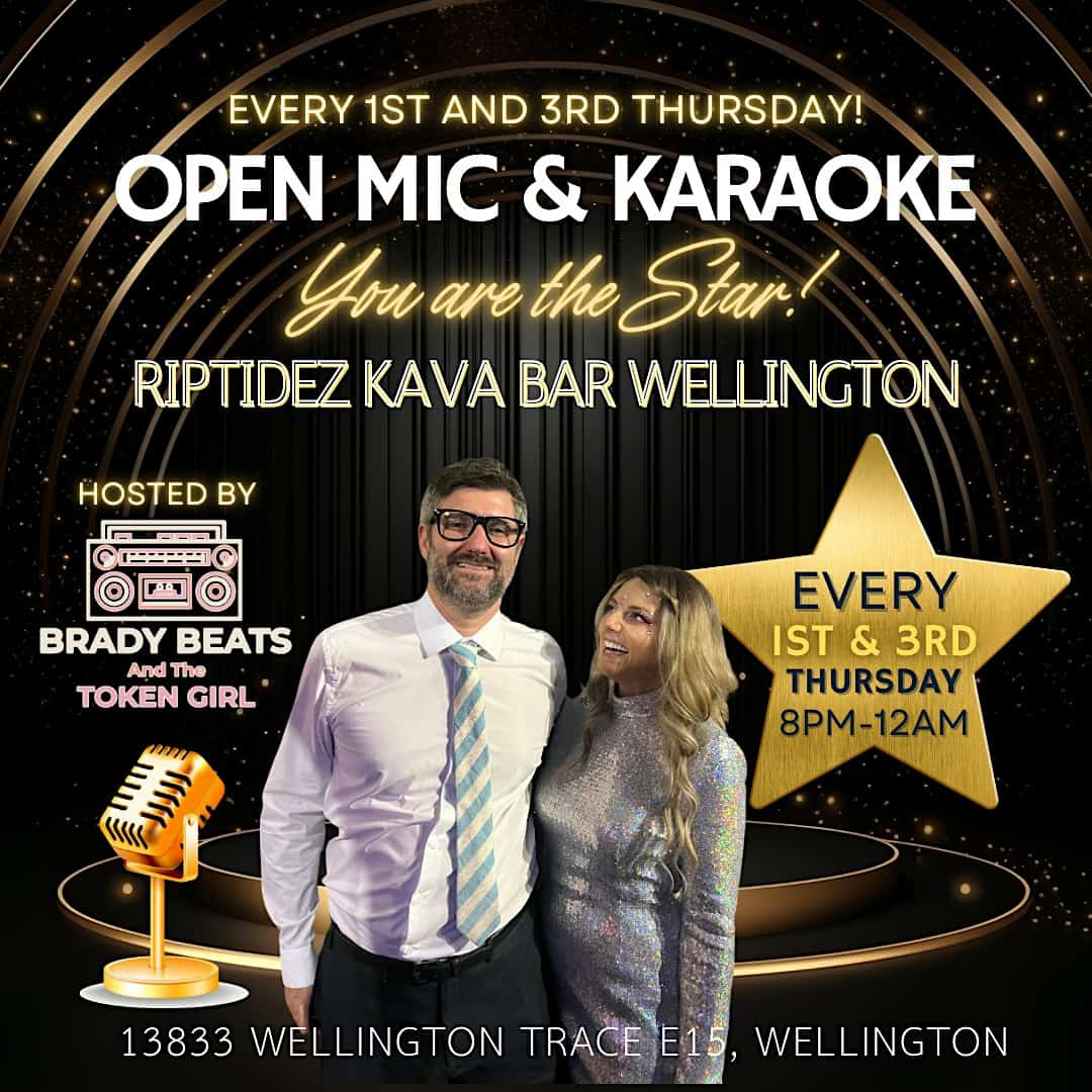 Open Mic and Karaoke! at Riptidez Kava Bar of Wellington – Wellington, FL