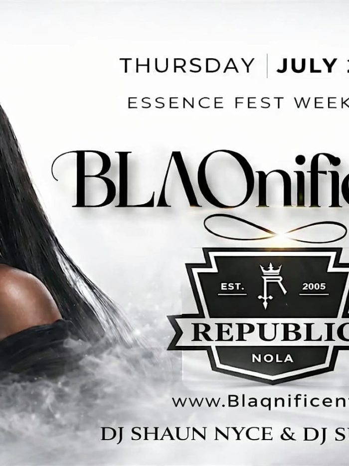 Buy BLAQNIFICENT... THE NOLA FESTIVAL EDITION Tickets here. Happening in New Orleans on Thursday Buy BLAQNIFICENT... THE NOLA FESTIVAL EDITION Tickets here. Happening in New Orleans on Thursday