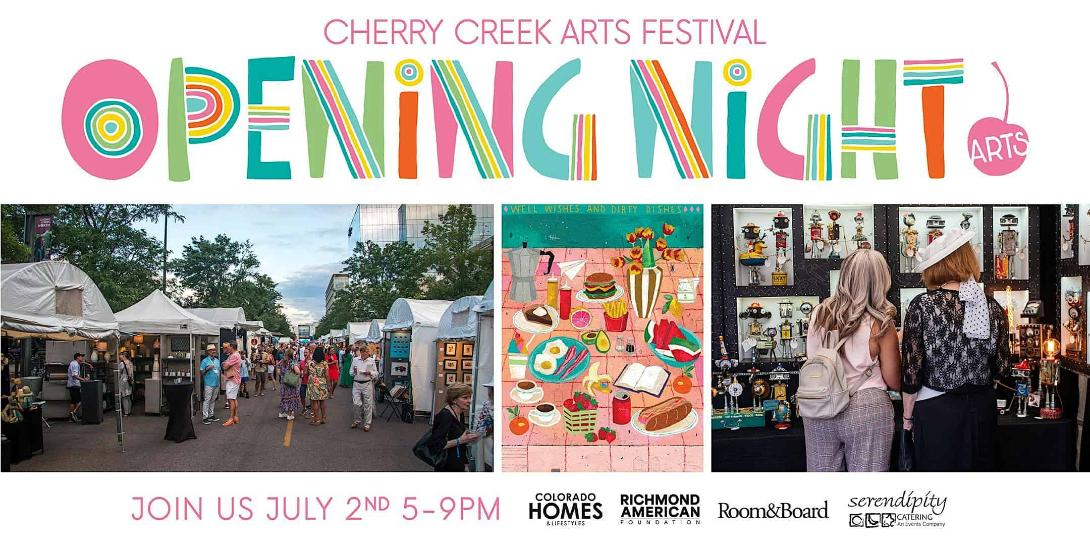 2026 CherryArts Opening Night at Detroit Street between 2nd and 3rd Ave. in Cherry Creek North – Denver, CO