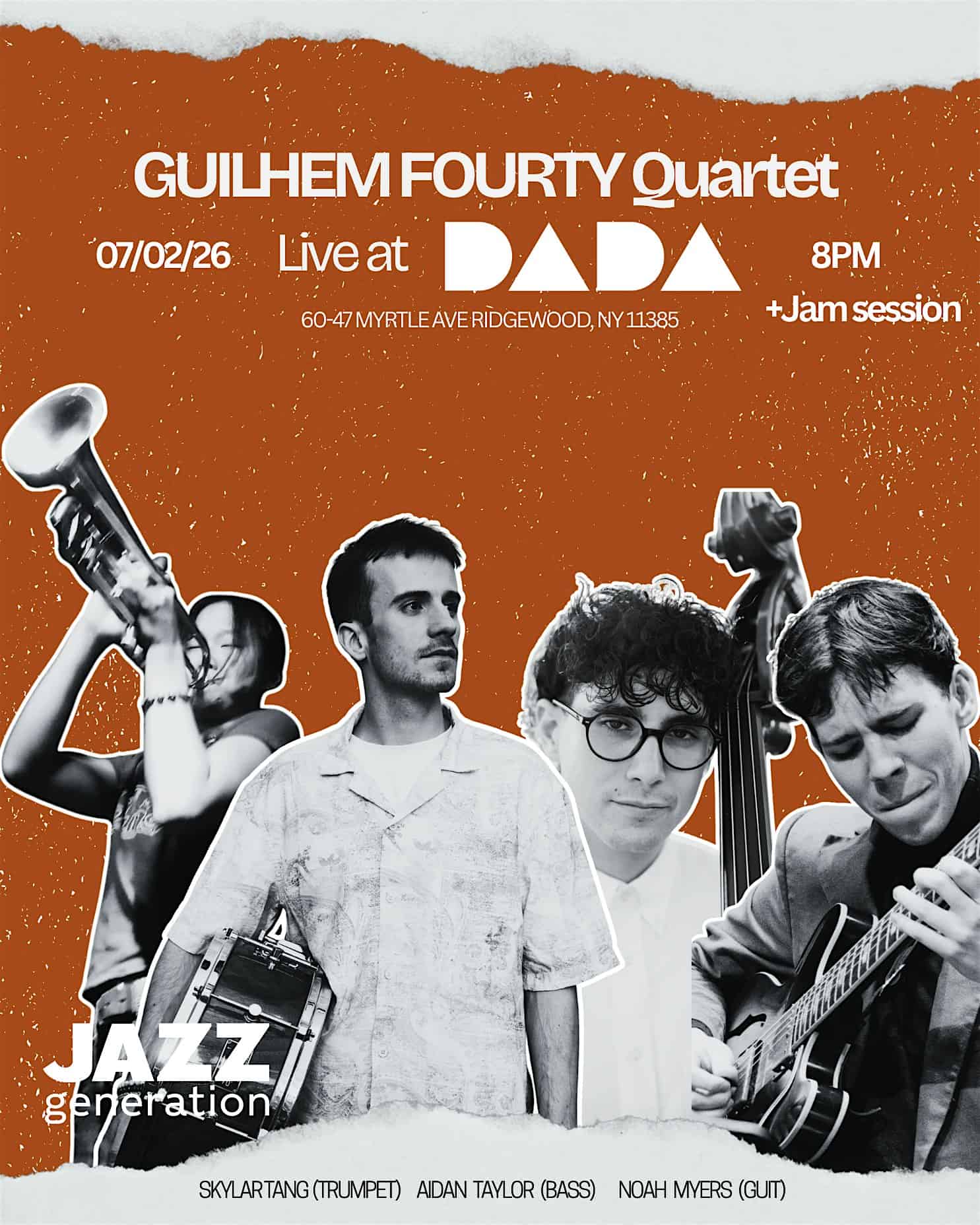 JAZZ – Guilhem Fourty Quartet at Dada – Queens, NY