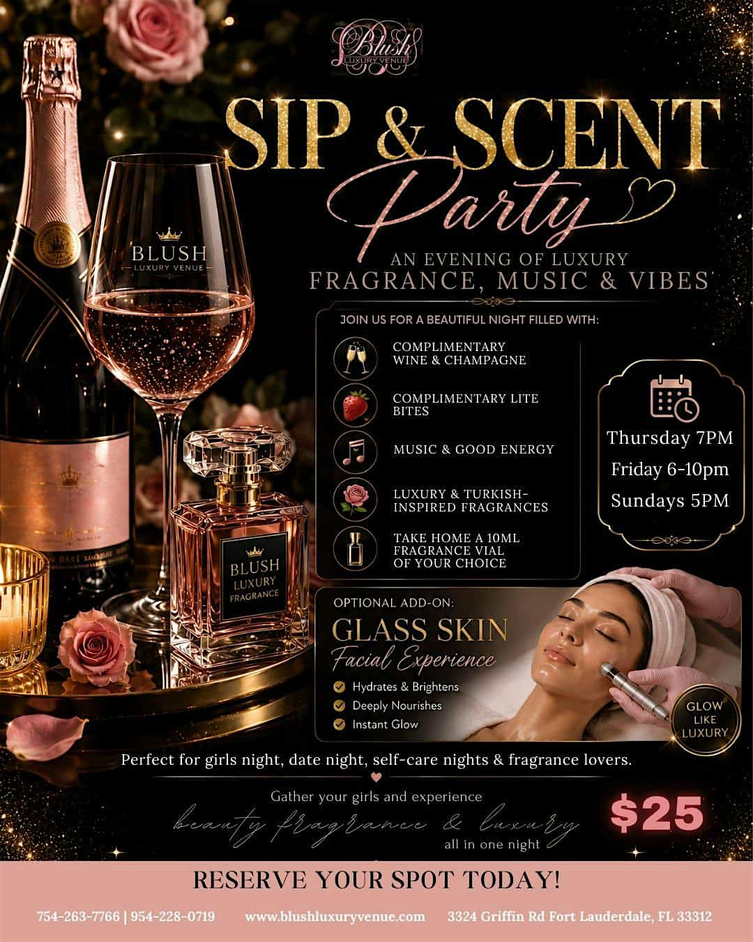 ✨ Sip & Scents at Blush at Blush Luxury Venue – Fort Lauderdale, FL