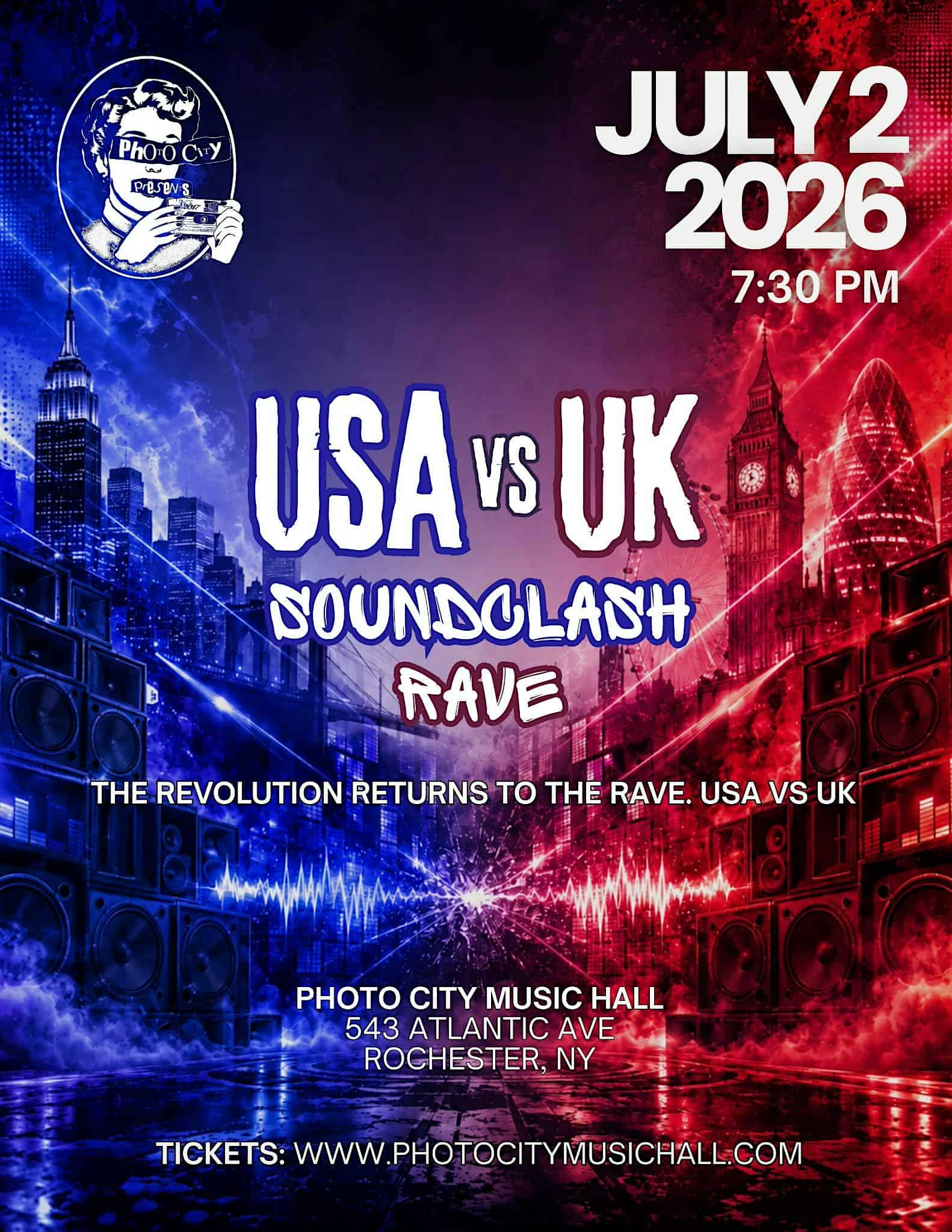 USA vs UK – Soundclash Rave – Rochester, NY at Photo City Music Hall – Rochester, NY