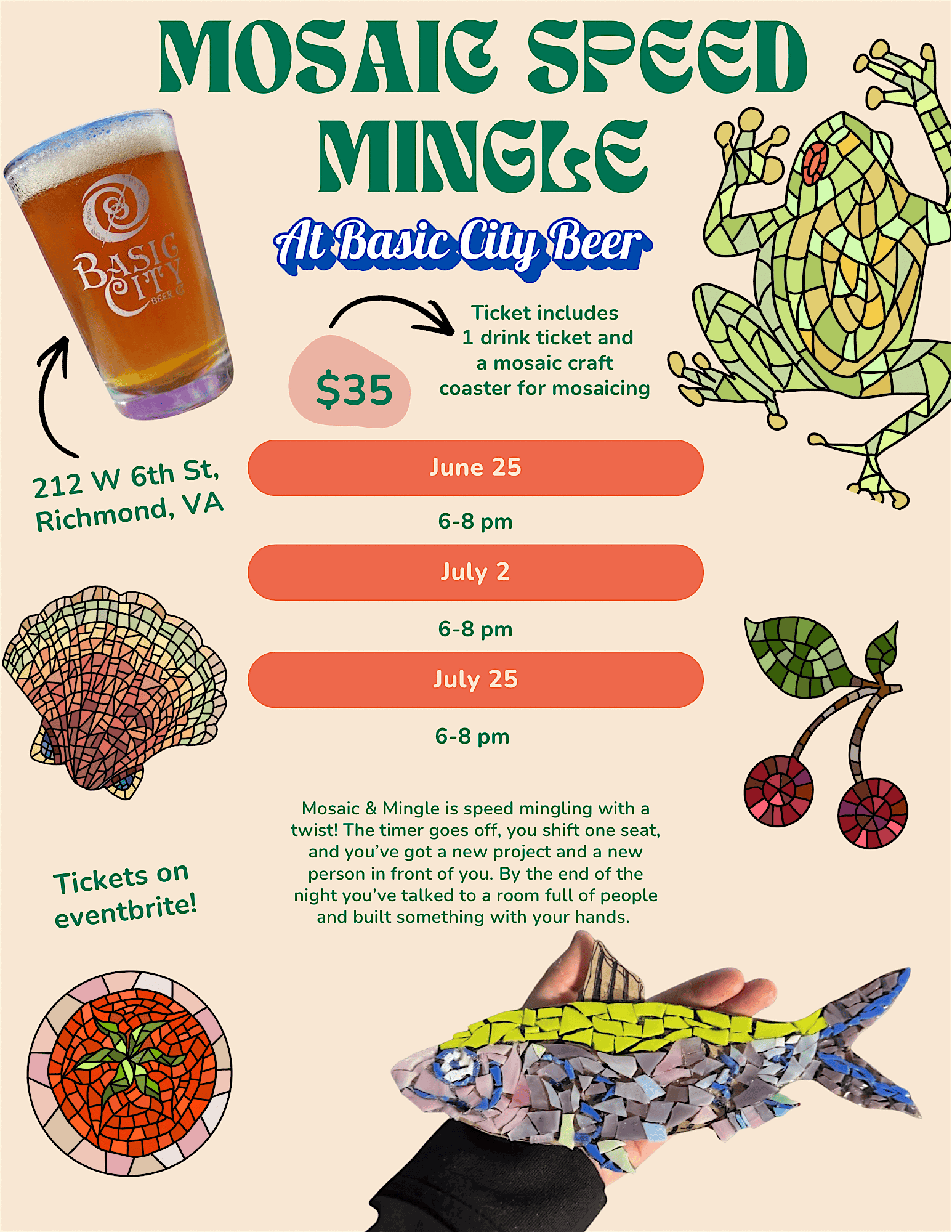 Mosaic Speed Mingle at Basic City Beer Co. Southside RVA – Richmond, VA