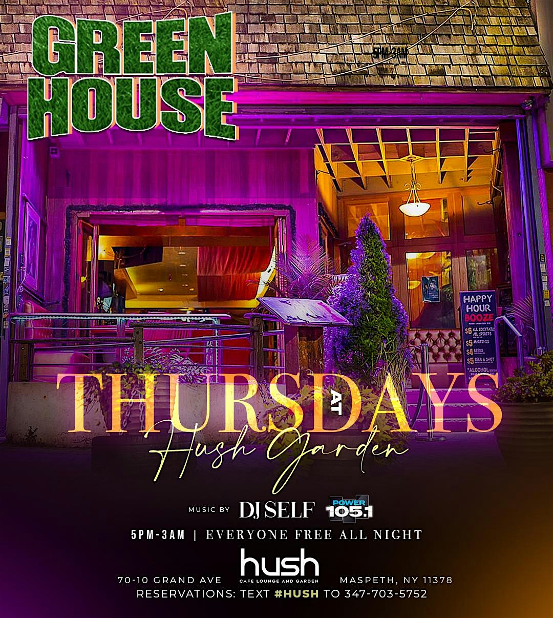 R&B Thursdays at Hush Cafe Lounge and Garden – Queens, NY