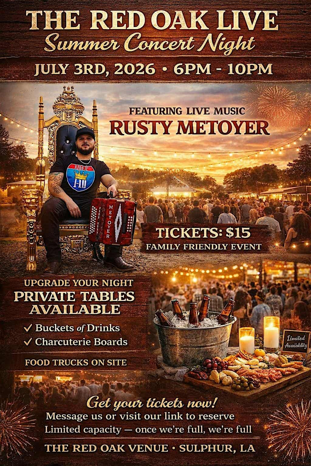The Red Oak Live at Louisiana red oak event venue – Sulphur, LA
