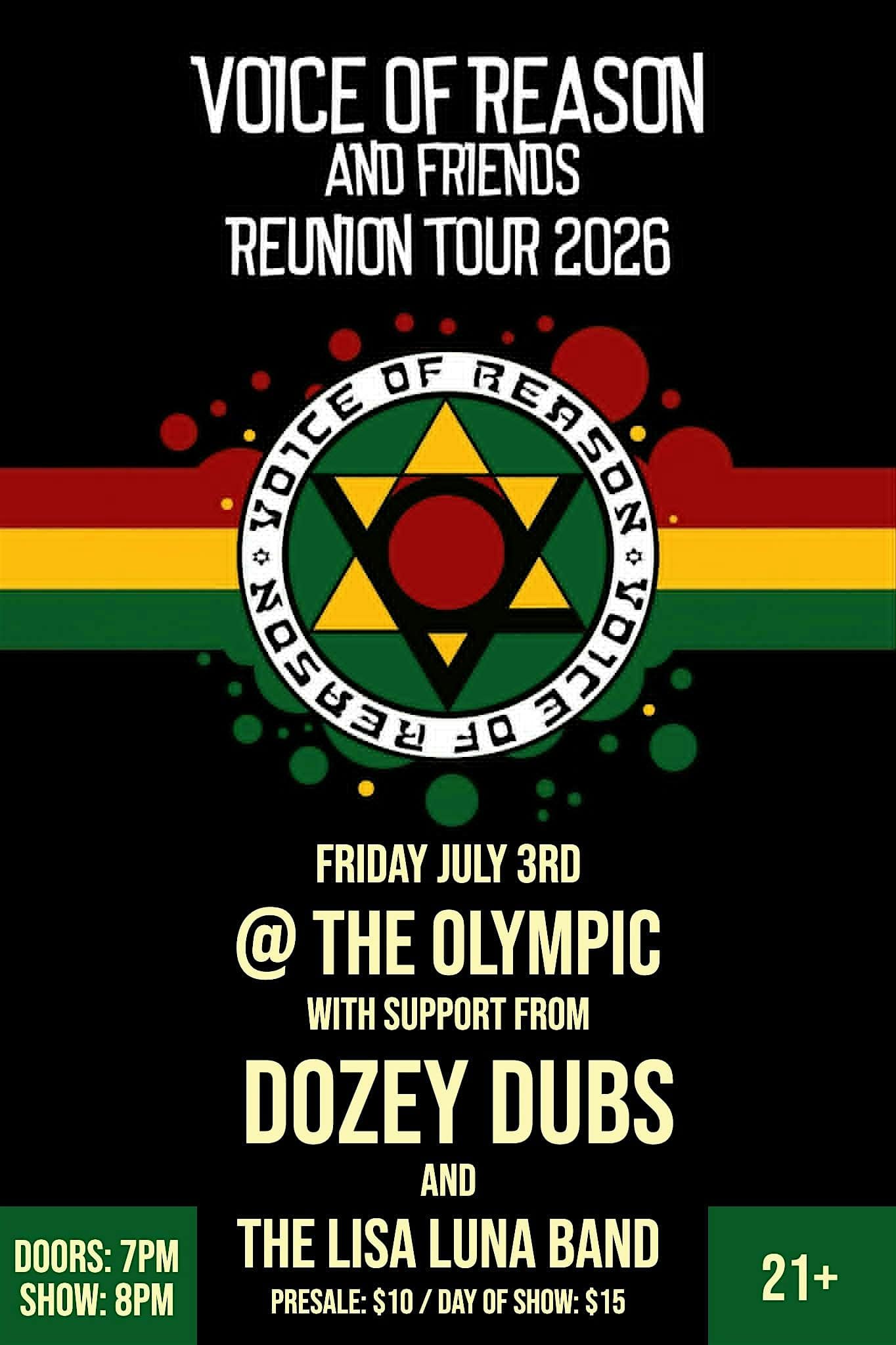 Voice Of Reason & Friends Reunion Tour at The Olympic Venue – Boise, ID