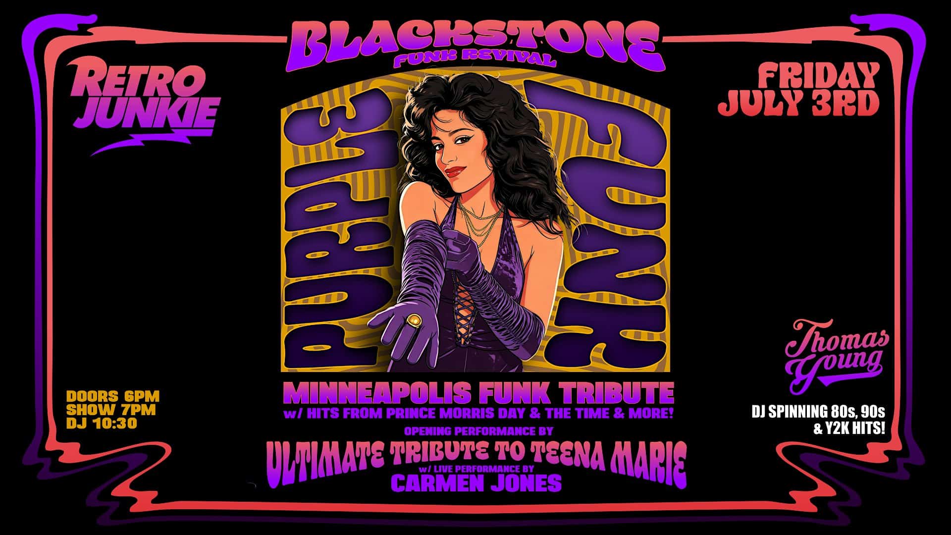 80s Funk Night w/ Blackstone Funk Revival + Tribute to Teena Marie.. LIVE! at Retro Junkie – Walnut Creek, CA