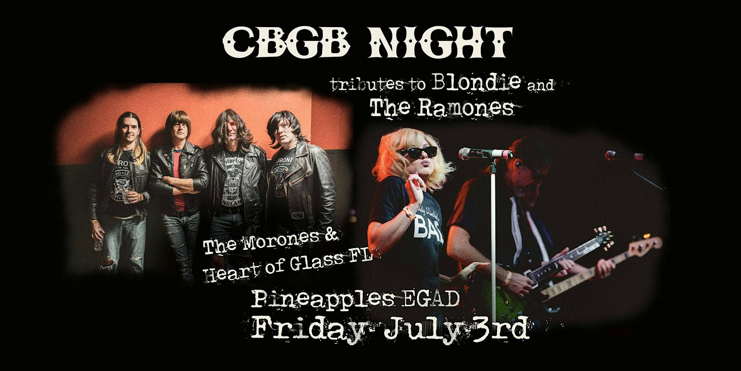 CBGB Night: Tributes to Blondie & The Ramones at Pineapples at Pineapples – Melbourne, FL